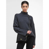 Barbour Daphne Leather Crossbody Bag In Black