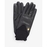 Barbour Deanna Leather Gloves In Black