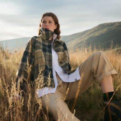 Barbour Delilah Checked Showerproof Jacket In Birchwood Dress