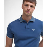 Barbour Denwick Short-Sleeved Polo Shirt In Dark Denim