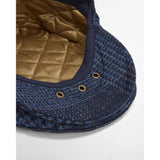 Barbour Deveron Tweed Flat Cap In Navy