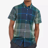 Barbour Men's Douglas Short Sleeve Tailored Shirt In Blue Tartan
