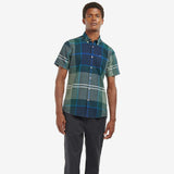 Barbour Men's Douglas Short Sleeve Tailored Shirt In Blue Tartan