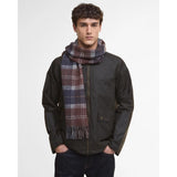 Barbour Dramside Reversible Lambswool Scarf In Midnight Oak Tartan