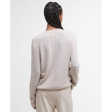 Barbour Eleanor Knitted Crew Neck Jumper In Oat