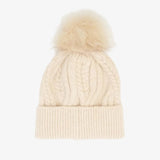 Barbour Elsdon Cable-Knit Beanie In Eggshell