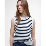 Barbour Emberly Striped Sweater Vest In Navy