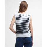 Barbour Emberly Striped Sweater Vest In Navy