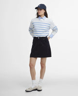 Barbour Emery Striped Crew Neck Jumper in Cloud/Blue