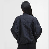 Barbour Emlyn Quilted Bomber Jacket In Black / Ancient