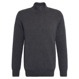 Barbour Ess Pima Cotton Half Zip Jumper In Charcoal