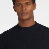 Barbour Essential Cable Knit in Denim Marl