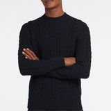 Barbour Essential Cable Knit in Denim Marl