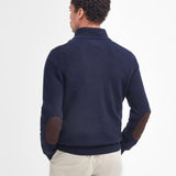 Barbour Essential Elbow Patch Half-Zip Jumper In Navy