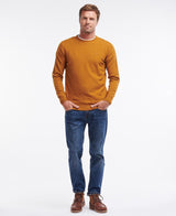 Barbour Essential Lambswool Crew Neck In Dark Copper