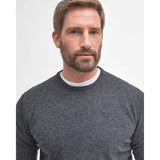 Barbour Essential Lambswool Crew Neck Sweater In Charcoal