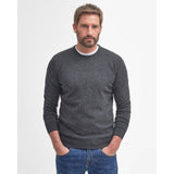 Barbour Essential Lambswool Crew Neck Sweater In Charcoal