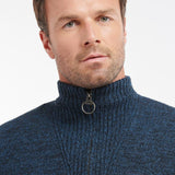 Barbour Essential Lambswool Half Zip Sweater in Navy