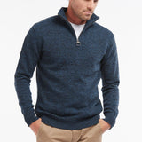 Barbour Essential Lambswool Half Zip Sweater in Navy