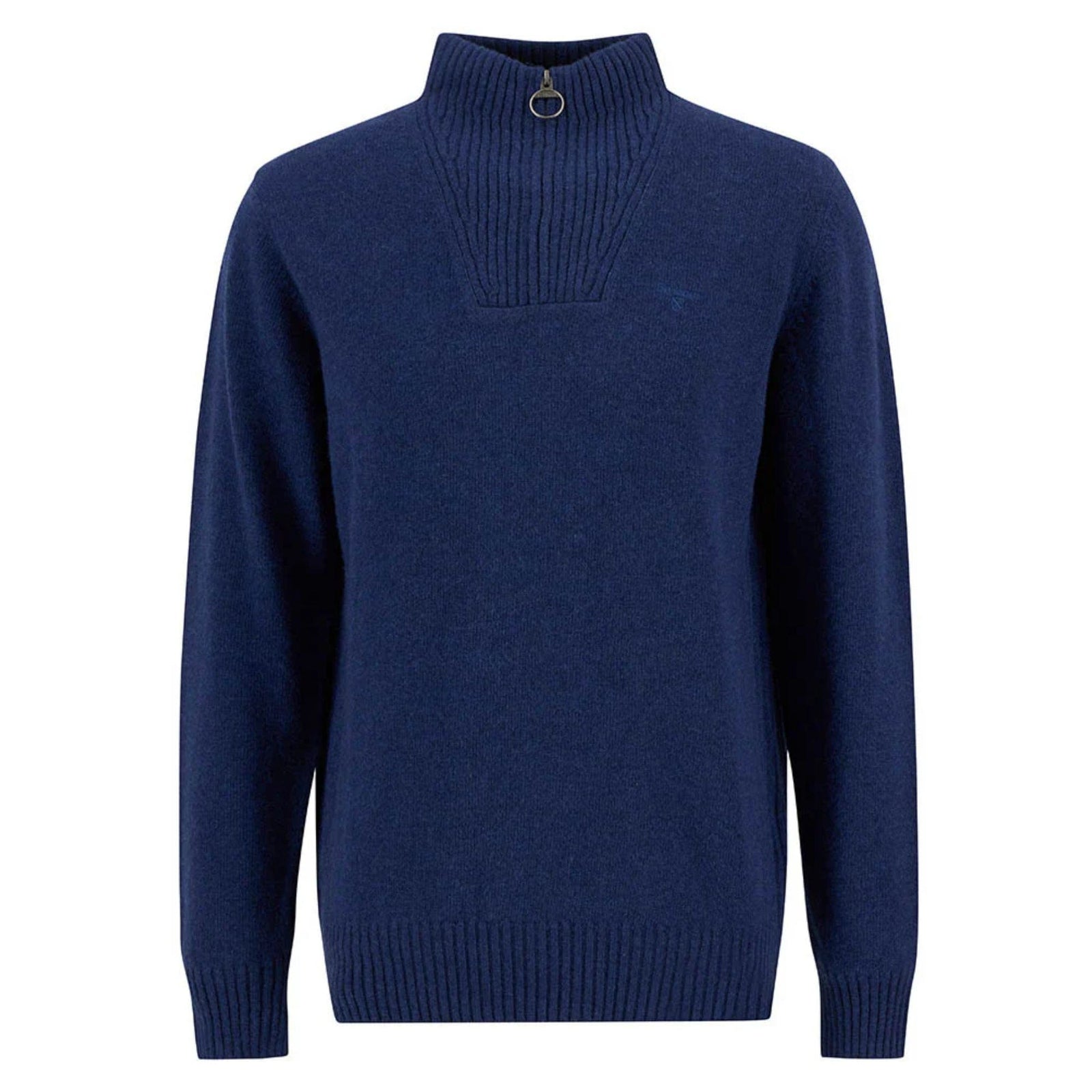 Barbour Essential Lambswool Men's Half-Zip Jumper In Atlantic Blue