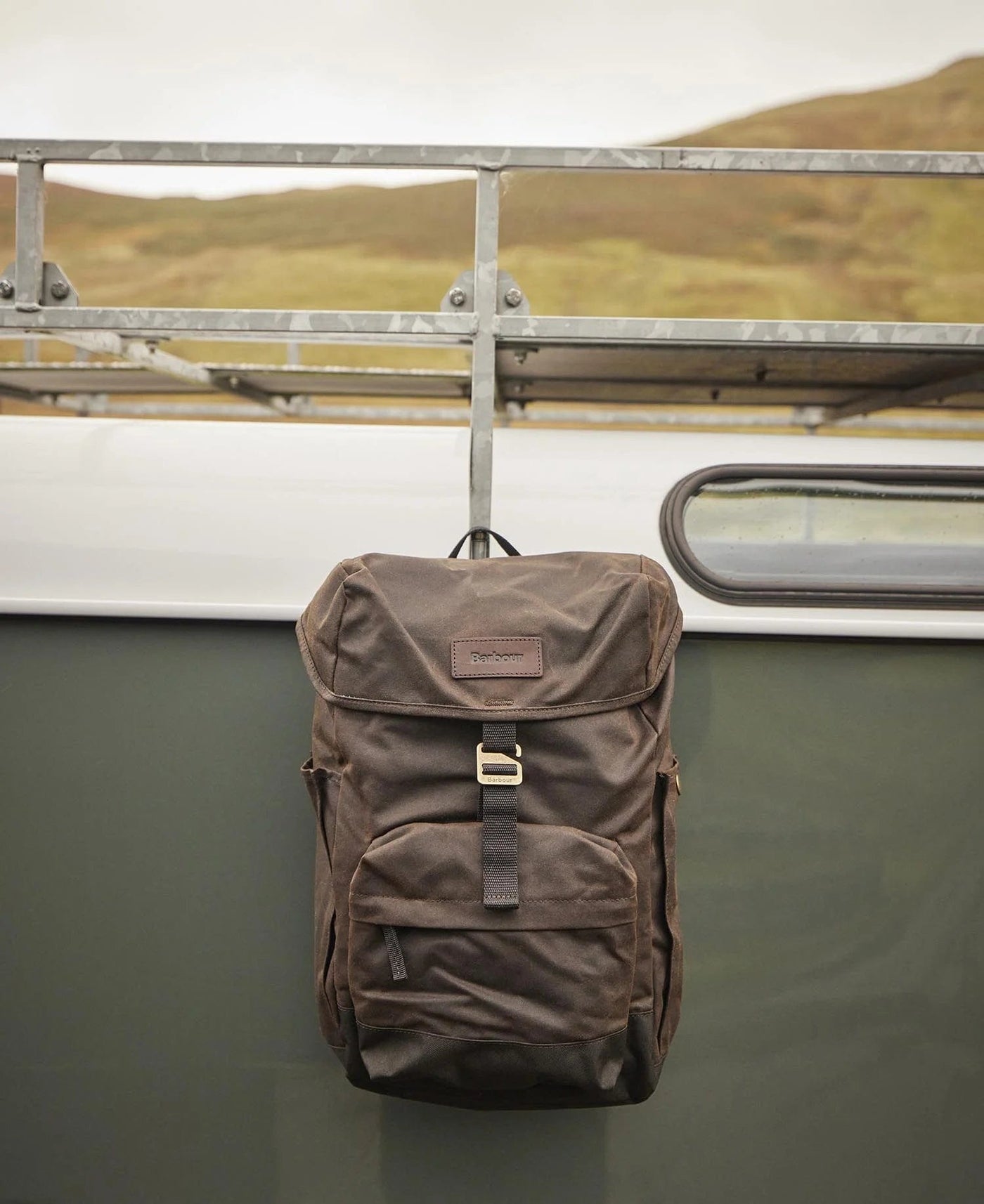 barbour wax leather backpack olive Barbour Essential Wax Backpack in Olive