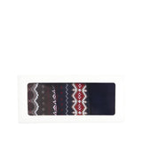 Barbour Fairisle Sock Gift Box in Cranberry / Black