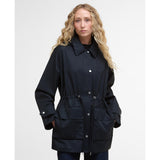Barbour Fallyn Showerproof Hessian Tartan Jacket In Navy