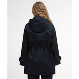 Barbour Fallyn Showerproof Hessian Tartan Jacket In Navy