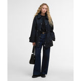 Barbour Fallyn Showerproof Hessian Tartan Jacket In Navy