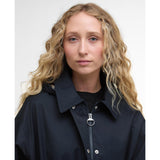 Barbour Fallyn Showerproof Hessian Tartan Jacket In Navy