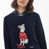 Barbour Fareham Knitted Jumper in Navy