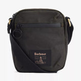 Barbour Field Waxed Crossbody Bag In Olive