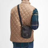 Barbour Field Waxed Crossbody Bag In Olive
