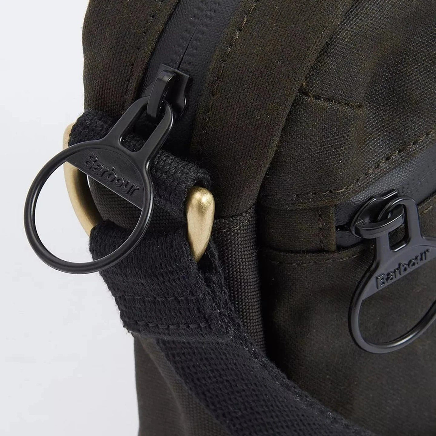 Barbour Field Waxed Crossbody Bag In Olive
