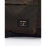 Barbour Field Waxed Holdall In Olive Black
