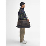 Barbour Field Waxed Holdall In Olive Black