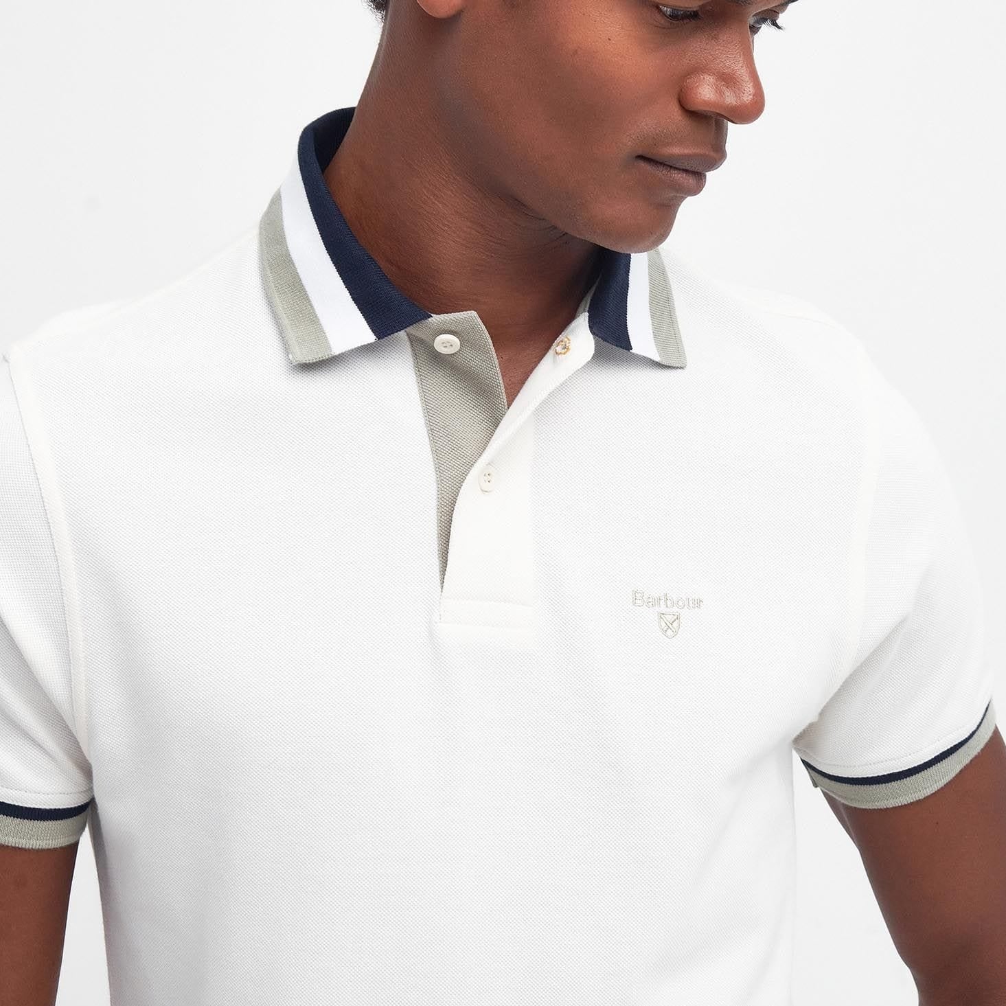 Barbour Finkle Polo Shirt in Ecru