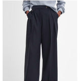 Barbour Francis Wide Leg Trousers In Black