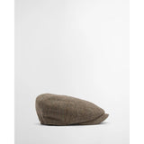 Barbour Fyne Tweed Baker Boy Cap In Brown