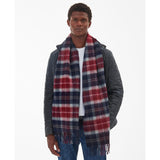 Barbour Galston Tartan Scarf in Cranberry Tartan