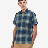 Barbour Gordon Short Sleeve Tailored Shirt Keilder Blue Tartan
