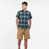Barbour Gordon Short Sleeve Tailored Shirt Keilder Blue Tartan