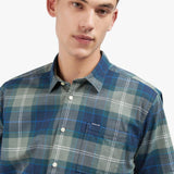 Barbour Gordon Short Sleeve Tailored Shirt Keilder Blue Tartan