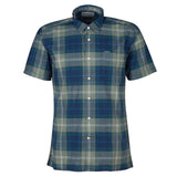 Barbour Gordon Short Sleeve Tailored Shirt Keilder Blue Tartan