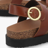 Barbour Gwen Leather Sandals In Brown