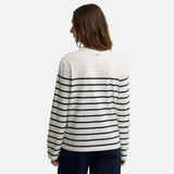 Barbour Harling Striped Top In Cloud/Dark Navy