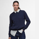 Barbour Hartland Crew Neck Jumper In navy