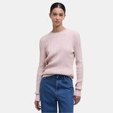 Barbour Hartland Crew Neck Jumper In Primrose Pink