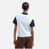 Barbour Hartland Sleeveless Knitted Jumper In Cloud