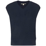 Barbour Hartland Sleeveless Knitted Jumper In Navy